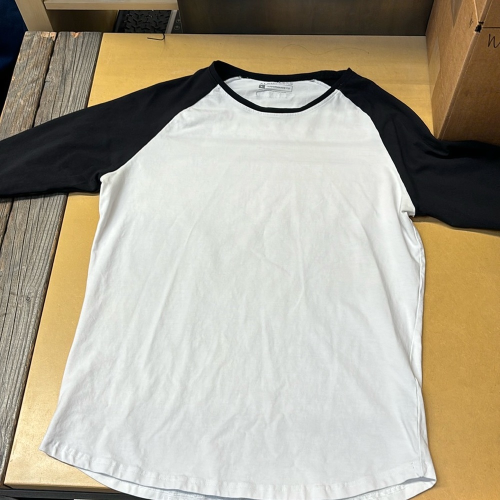 Alphalete 3/4 Sleeve- Black and White